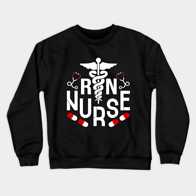 RN Nurse Crewneck Sweatshirt by colorsplash